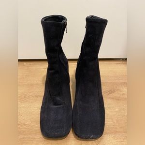 l'intervalle Velvet Boots (Dark Navy)